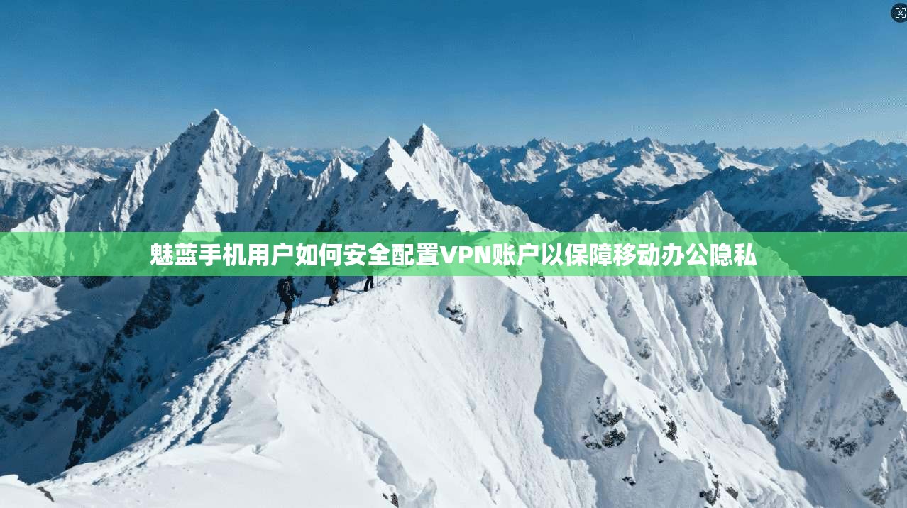魅蓝手机用户如何安全配置VPN账户以保障移动办公隐私